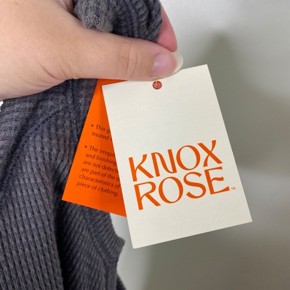 NWT Knox Rose Waffle Knit Top Gray Sz. 2X - Picture 10 of 12